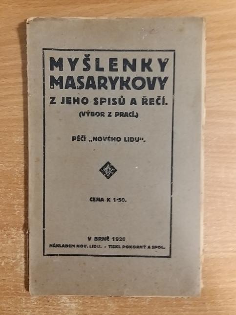 Myšlenky Masarykovy z jeho spisů a řečí