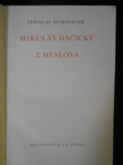 Mikuláš Dačický z Heslova