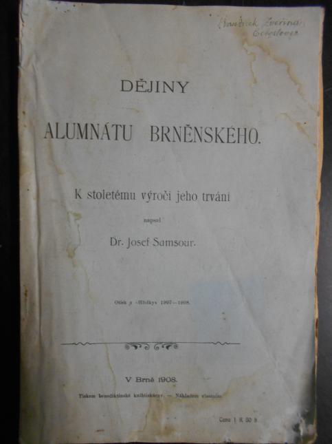 Dějiny alumnátu brněnského