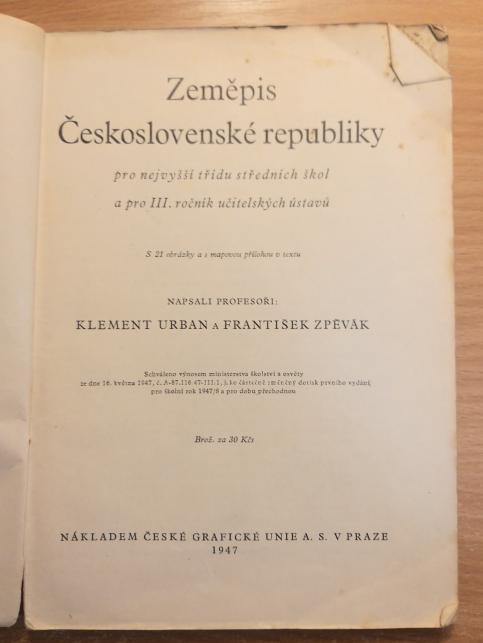 Zeměpis Československé republiky