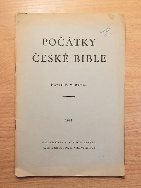 Počátky české bible