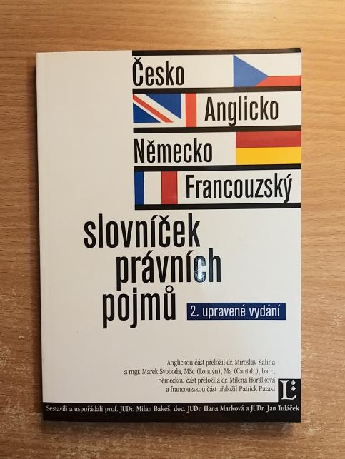 Česko-anglicko-německo-francouzský slovníček právních pojmů