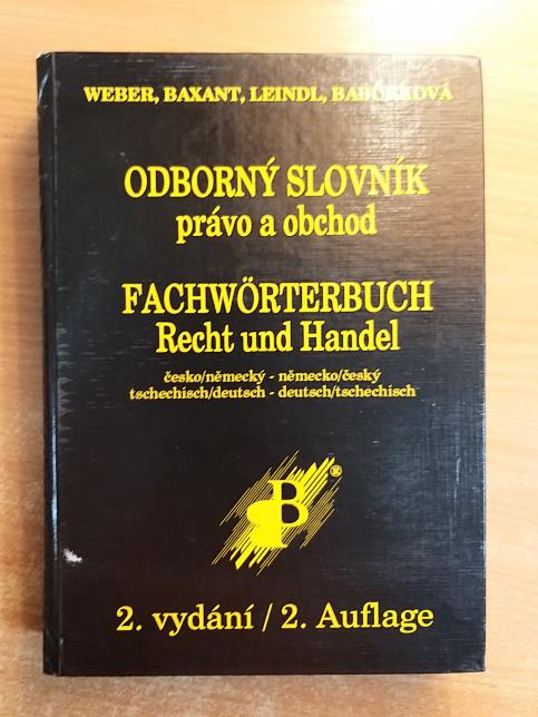 Odborný slovník právo a obchod; česko-německý