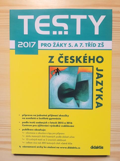 Testy 2017 z českého jazyka pro žáky 5. a 7. tříd