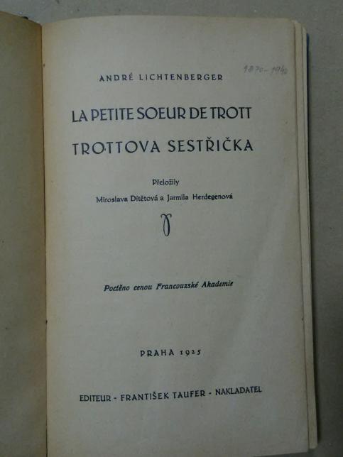 La Petite Soeur de Trott, Trottova sestřička 