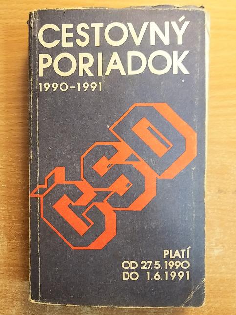 Cestovný poriadok 1990 - 1991