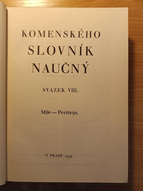 Komenského slovník naučný - Svazek VIII. - Míle - Perštejn