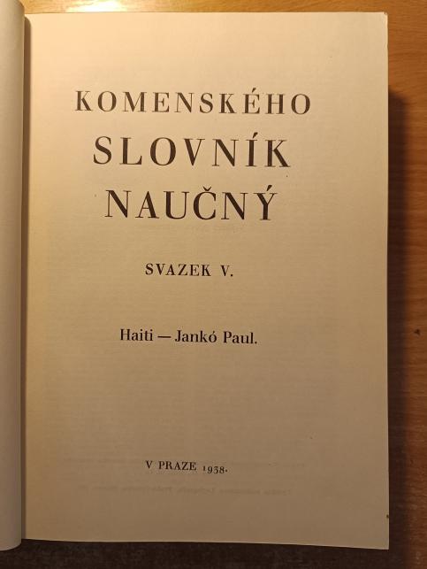 Komenského slovník naučný - Svazek V. - Haiti - Jankó Paul