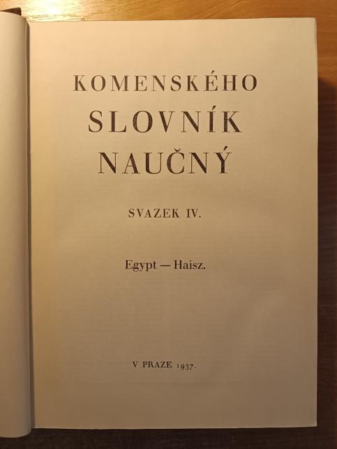 Komenského slovník naučný - Svazek IV. - Egypt - Haisz