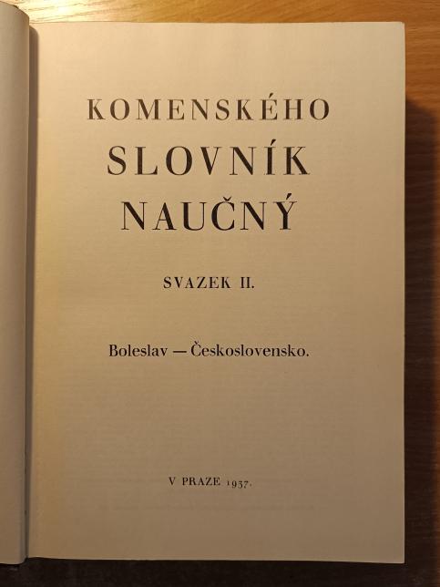 Komenského slovník naučný - Svazek II. - Boleslav - Československo