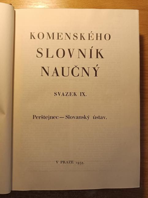 Komenského slovník naučný - Svazek IX. - Perštejnec - Slovanský ústav