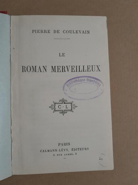 Le Roman Merveilleux