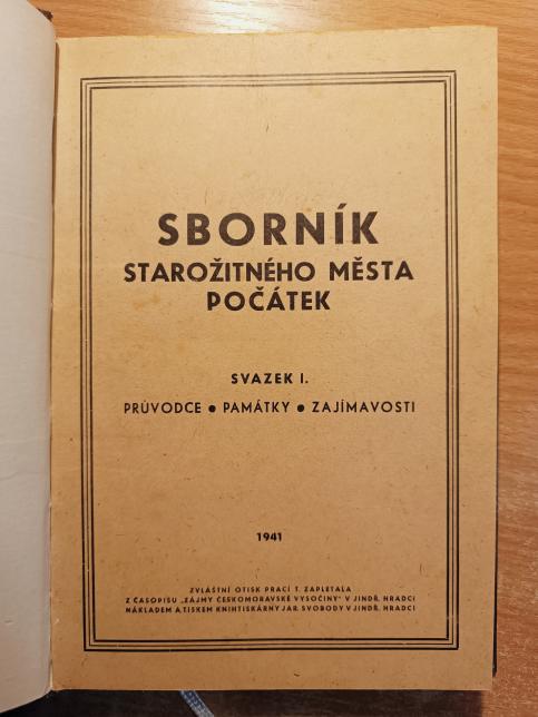 Sborník starožitného města Počátek I. -III.