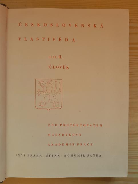 Československá vlastivěda: Člověk