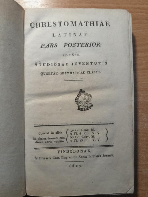 Chrestomathiae latinae pars posterior