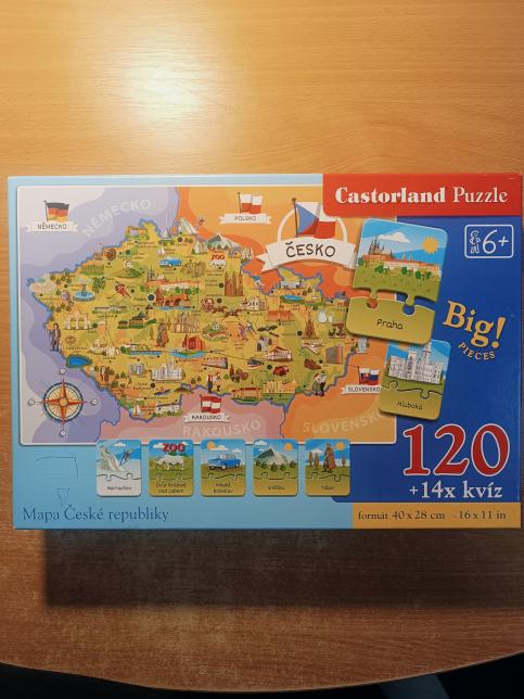 Mapa České republiky 120 dílků - puzzle